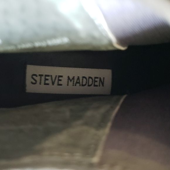 Steve Madden Replay Grey Suede Stacked Heel Ankle Boots Booties Size 7.5 - Picture 5 of 6